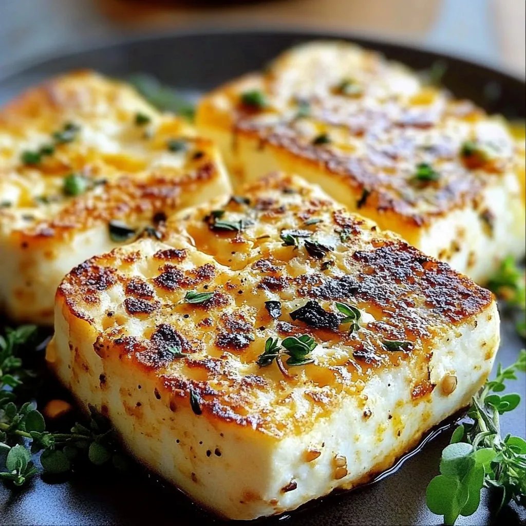 In der Pfanne gebratener Feta-Käse