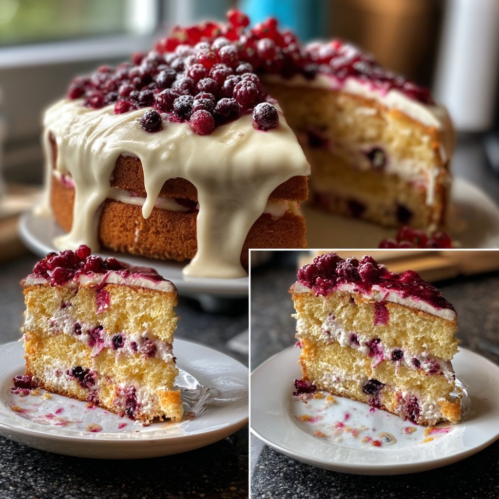 Geburtstagskuchen mit Beeren