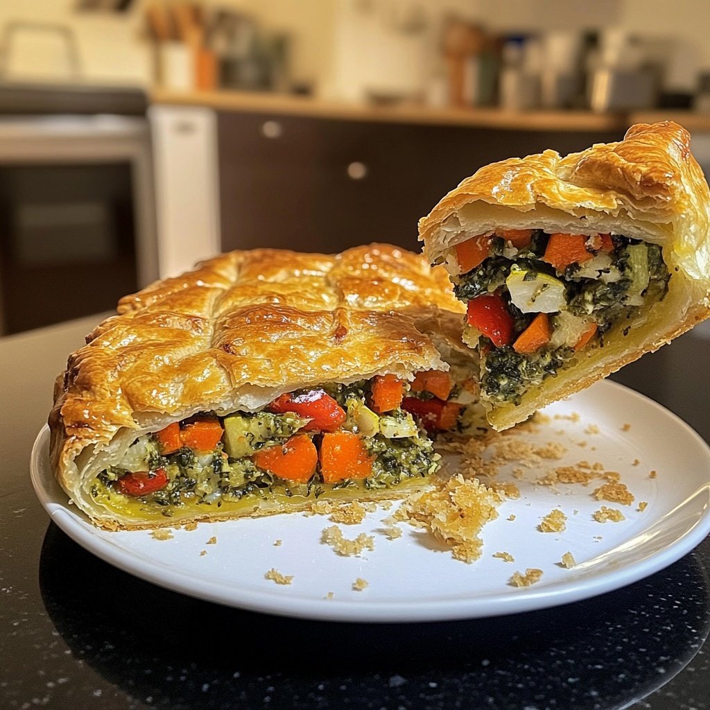 Gemüsestrudel mit Kräuterdip