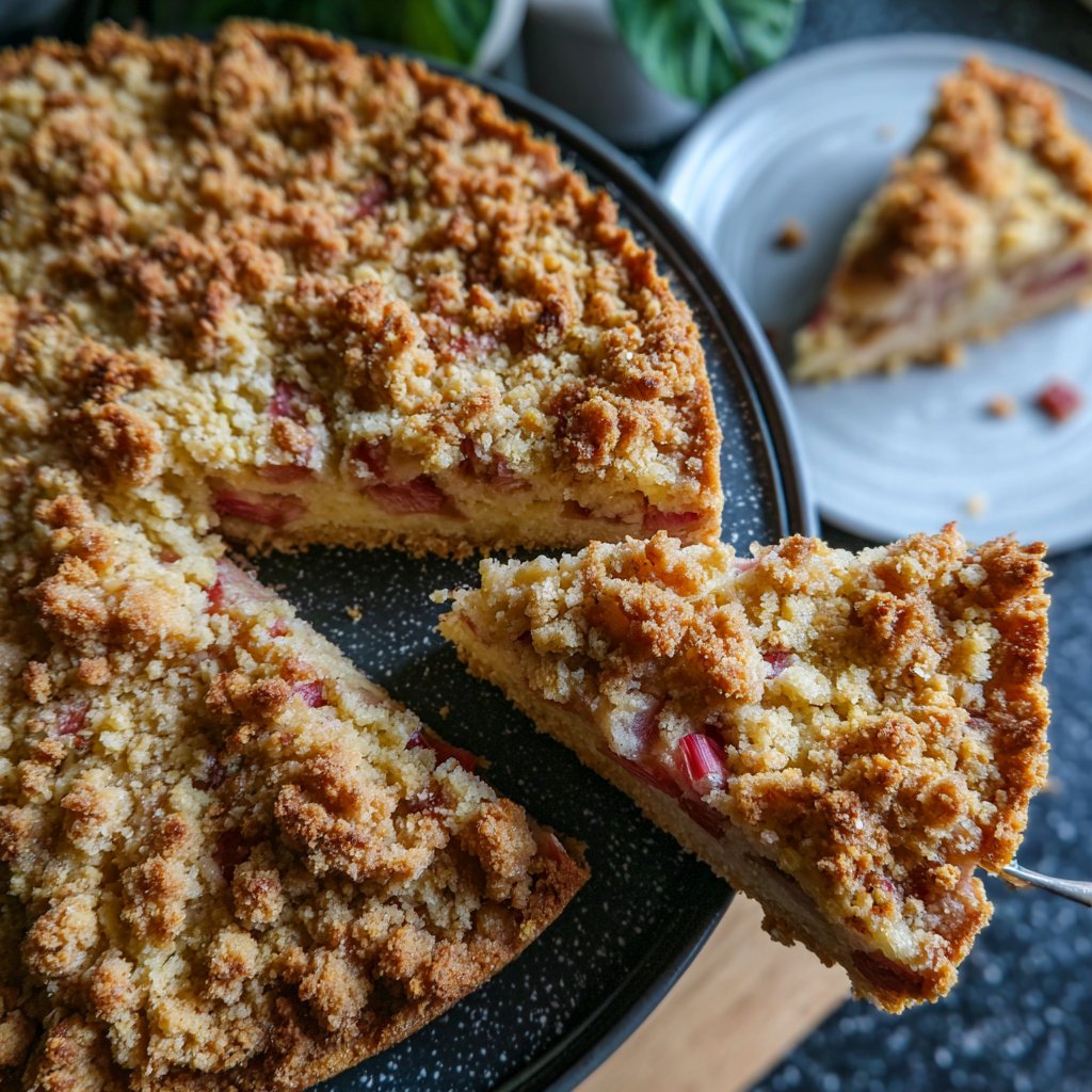 Streuselkuchen Mit Rhabarber