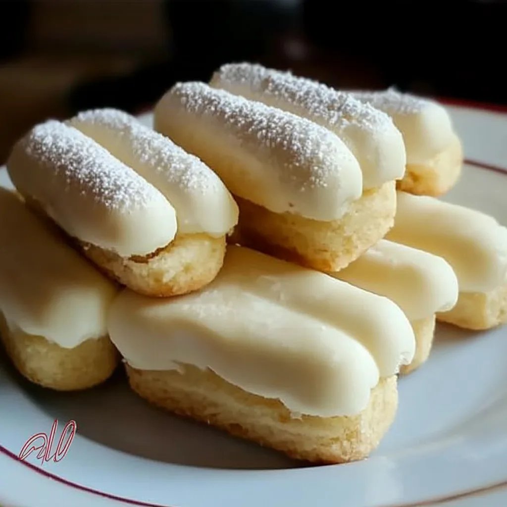 Vanille-Spritzgebäck mit weißer Schokolade