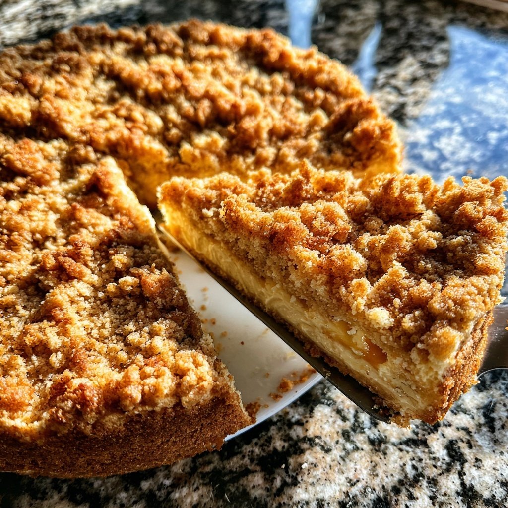 Streuselkuchen Mit Vanillepudding